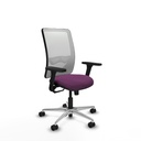 Zulema sincro malla blanca similpiel morado brazos 3D base aluminio  ruedas 65mm nailon
