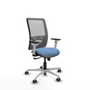 Zulema sincro malla gris bali azul cielo brazos blancos base aluminio  ruedas 65mm engomadas