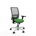 Zulema sincro malla gris bali verde brazos 3D base blanca  ruedas 65mm nailon