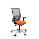 Zulema sincro malla gris bali naranja brazos 1D base aluminio  ruedas 65mm engomadas