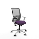 Zulema sincro malla gris bali morado brazos blancos base aluminio  ruedas 65mm engomadas
