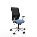 Zulema sincro malla negra bali azul cielo brazos blancos base aluminio  ruedas 65mm nailon