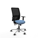 Zulema sincro malla negra bali azul cielo brazos 1D base aluminio  ruedas 65mm engomadas