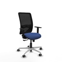Zulema sincro malla negra bali azul marino brazos 1D base aluminio  ruedas 65mm engomadas