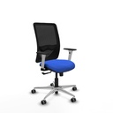 Zulema sincro malla negra bali azul brazos blancos base aluminio  ruedas 65mm engomadas