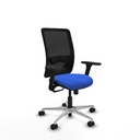 Zulema sincro malla negra bali azul brazos 3D base aluminio  ruedas 65mm nailon