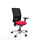 Zulema sincro malla negra bali rojo brazos 3D base aluminio  ruedas 65mm nailon