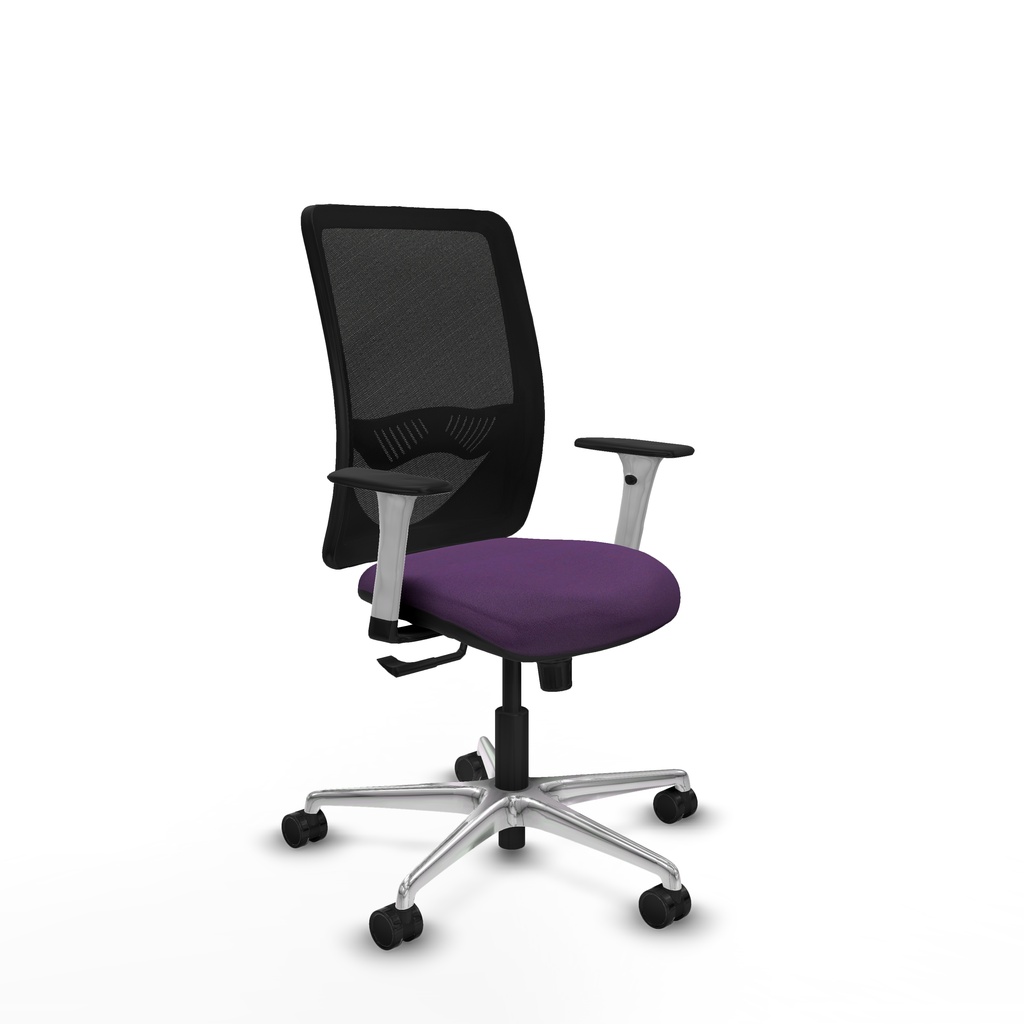 Zulema sincro malla negra bali morado brazos blancos base aluminio  ruedas 65mm nailon