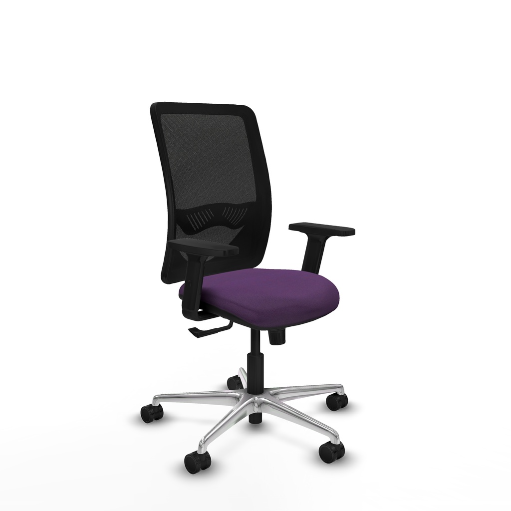 Zulema sincro malla negra bali morado brazos 2D base aluminio  ruedas 65mm nailon