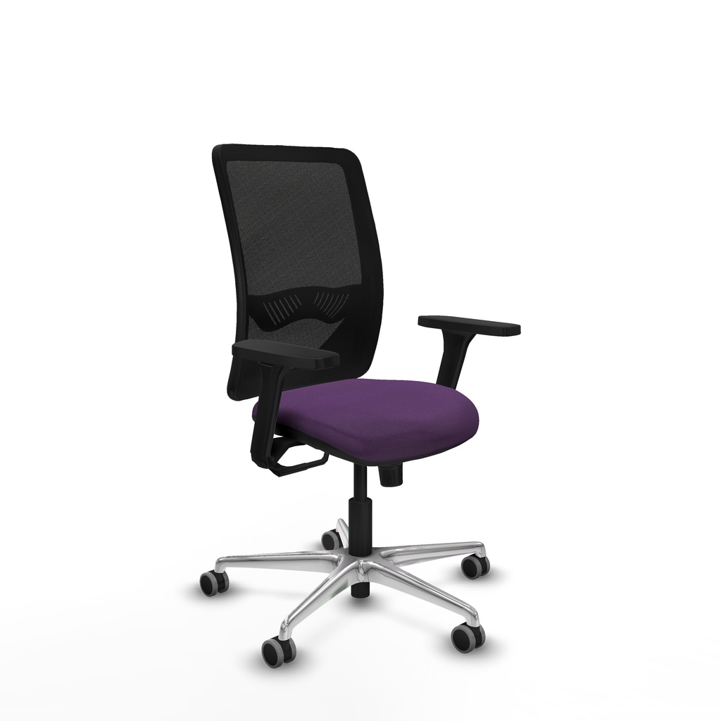 Zulema sincro malla negra bali morado brazos 3D base aluminio  ruedas 65mm engomadas
