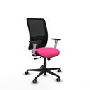 Zulema sincro malla negra similpiel rosa brazos blancos base nailon  ruedas 65mm engomadas