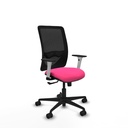 Zulema sincro malla negra similpiel rosa brazos blancos base nailon  ruedas 65mm nailon