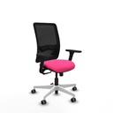 Zulema sincro malla negra similpiel rosa brazos 3D base blanca  ruedas 65mm engomadas