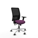 Zulema sincro malla negra similpiel morado brazos 2D base blanca  ruedas 65mm engomadas