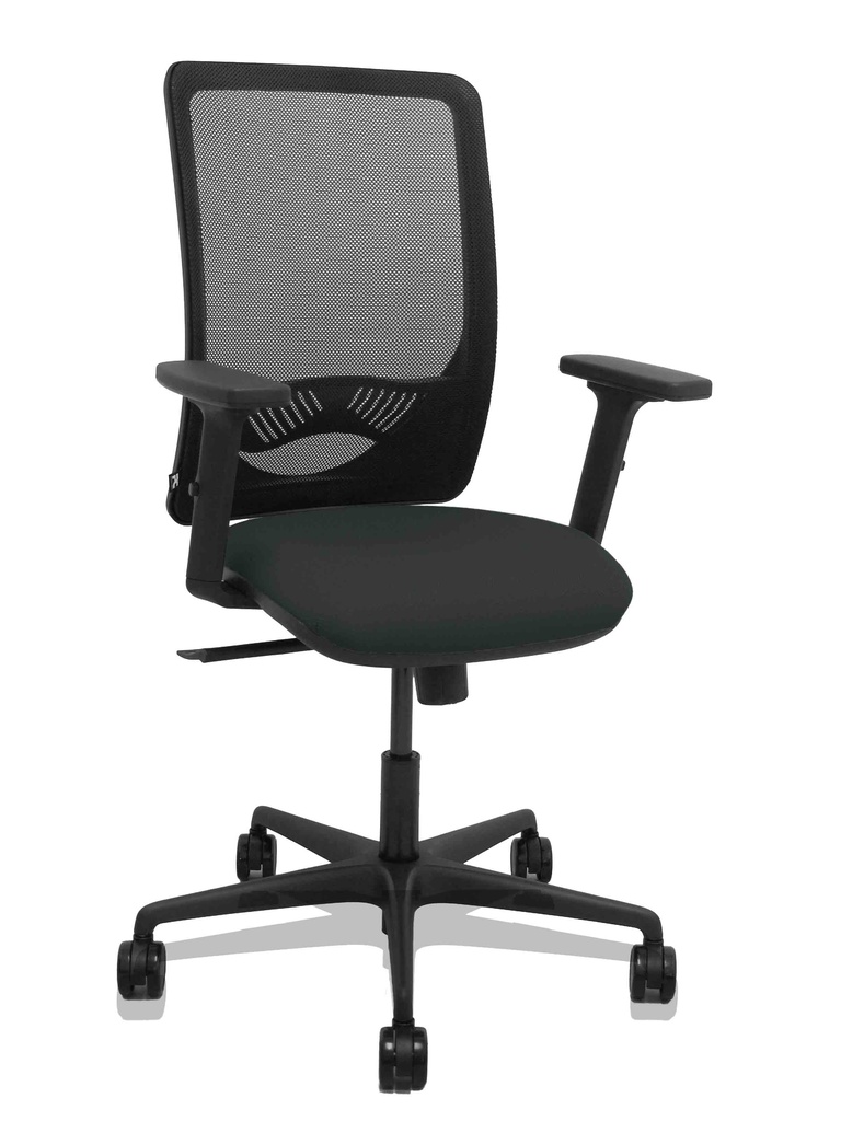 Silla Zulema sincro malla negra asiento bali negro brazos 2D ruedas 65