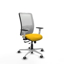 Zulema traslack malla blanca bali amarillo brazos blancos base aluminio  ruedas 65mm engomadas