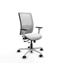 Zulema traslack malla blanca bali blanco brazos blancos base aluminio  ruedas 65mm nailon