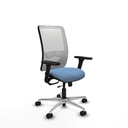 Zulema traslack malla blanca bali azul cielo brazos 3D base aluminio  ruedas 65mm nailon
