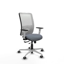 Zulema traslack malla blanca bali gris brazos blancos base aluminio  ruedas 65mm engomadas