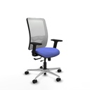 Zulema traslack malla blanca bali azul claro brazos 2D base aluminio  ruedas 65mm nailon