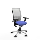 Zulema traslack malla blanca bali azul claro brazos 3D base aluminio  ruedas 65mm nailon