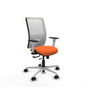 Zulema traslack malla blanca bali naranja brazos blancos base aluminio  ruedas 65mm nailon
