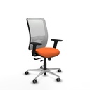 Zulema traslack malla blanca bali naranja brazos 2D base aluminio  ruedas 65mm engomadas