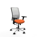 Zulema traslack malla blanca bali naranja brazos 3D base aluminio  ruedas 65mm nailon