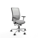 Zulema traslack malla blanca bali gris claro brazos blancos base blanca  ruedas 65mm engomadas