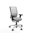 Zulema traslack malla blanca bali gris claro brazos 2D base blanca  ruedas 65mm engomadas