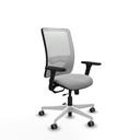 Zulema traslack malla blanca bali gris claro brazos 3D base blanca  ruedas 65mm engomadas