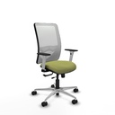 Zulema traslack malla blanca bali verde oliva brazos blancos base aluminio  ruedas 65mm nailon