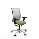 Zulema traslack malla blanca bali verde oliva brazos 2D base aluminio  ruedas 65mm engomadas
