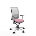 Zulema traslack malla blanca bali rosa brazos blancos base aluminio  ruedas 65mm nailon
