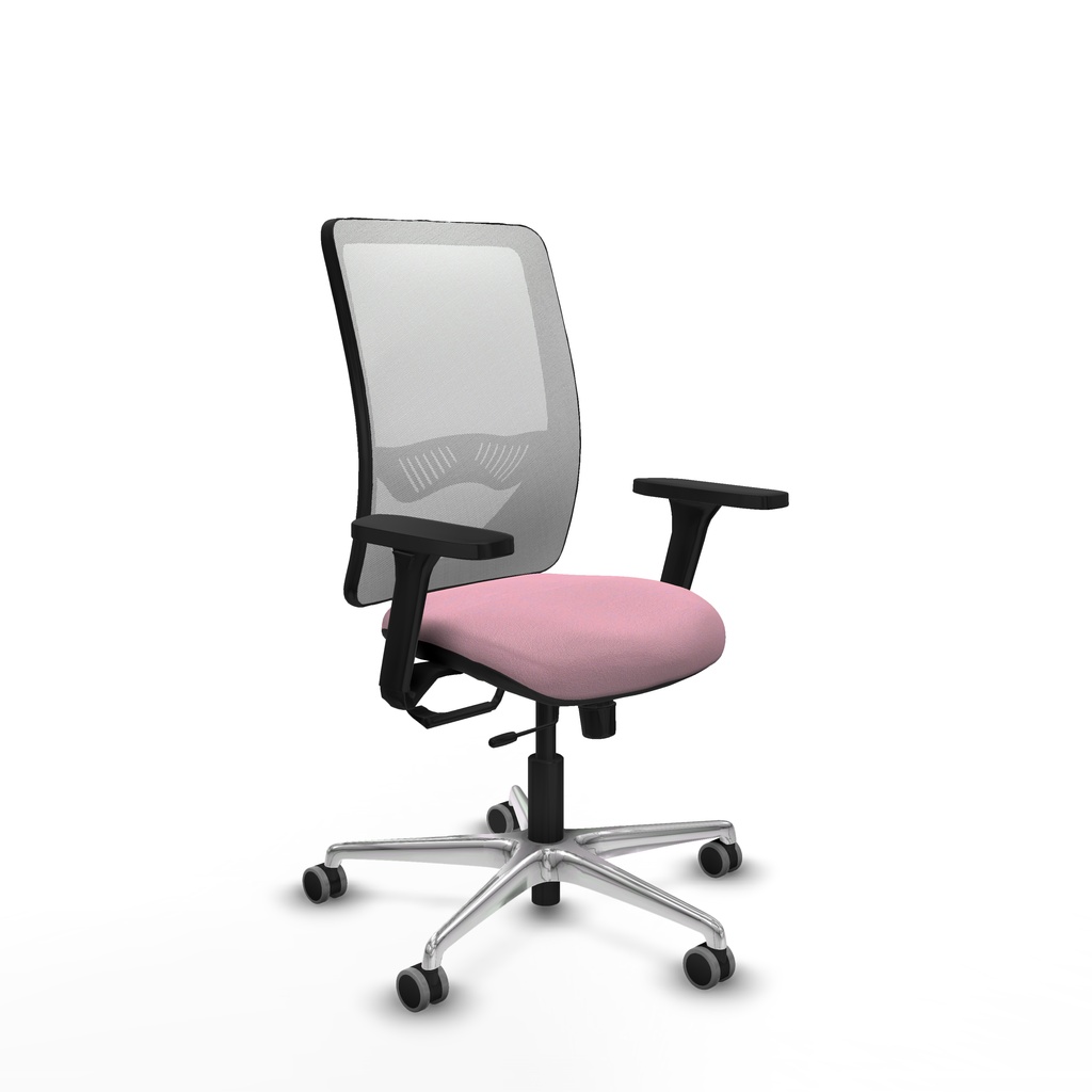 Zulema traslack malla blanca bali rosa brazos 3D base aluminio  ruedas 65mm engomadas