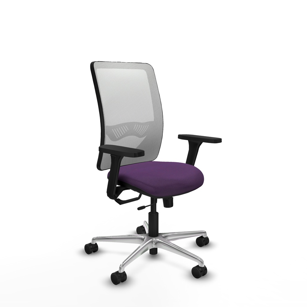 Zulema traslack malla blanca bali morado brazos 3D base aluminio  ruedas 65mm nailon