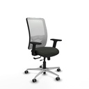 Zulema traslack malla blanca bali negro brazos 2D base aluminio  ruedas 65mm engomadas