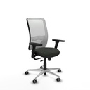 Zulema traslack malla blanca bali negro brazos 3D base aluminio  ruedas 65mm engomadas