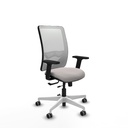 Zulema traslack malla blanca similpiel blanco brazos 2D base blanca  ruedas 65mm engomadas