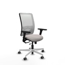 Zulema traslack malla blanca similpiel blanco brazos 3D base blanca  ruedas 65mm engomadas