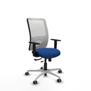 Zulema traslack malla blanca similpiel azul brazos 1D base aluminio  ruedas 65mm engomadas