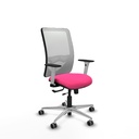 Zulema traslack malla blanca similpiel rosa brazos blancos base aluminio  ruedas 65mm engomadas