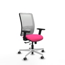 Zulema traslack malla blanca similpiel rosa brazos 2D base blanca  ruedas 65mm engomadas