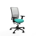 Zulema traslack malla blanca similpiel turquesa brazos 2D base nailon  ruedas 65mm nailon