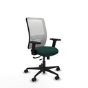 Zulema traslack malla blanca similpiel verde botella brazos 2D base nailon  ruedas 65mm nailon