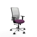 Zulema traslack malla blanca similpiel morado brazos 1D base aluminio  ruedas 65mm nailon