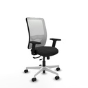 Zulema traslack malla blanca similpiel negro brazos 2D base blanca  ruedas 65mm nailon