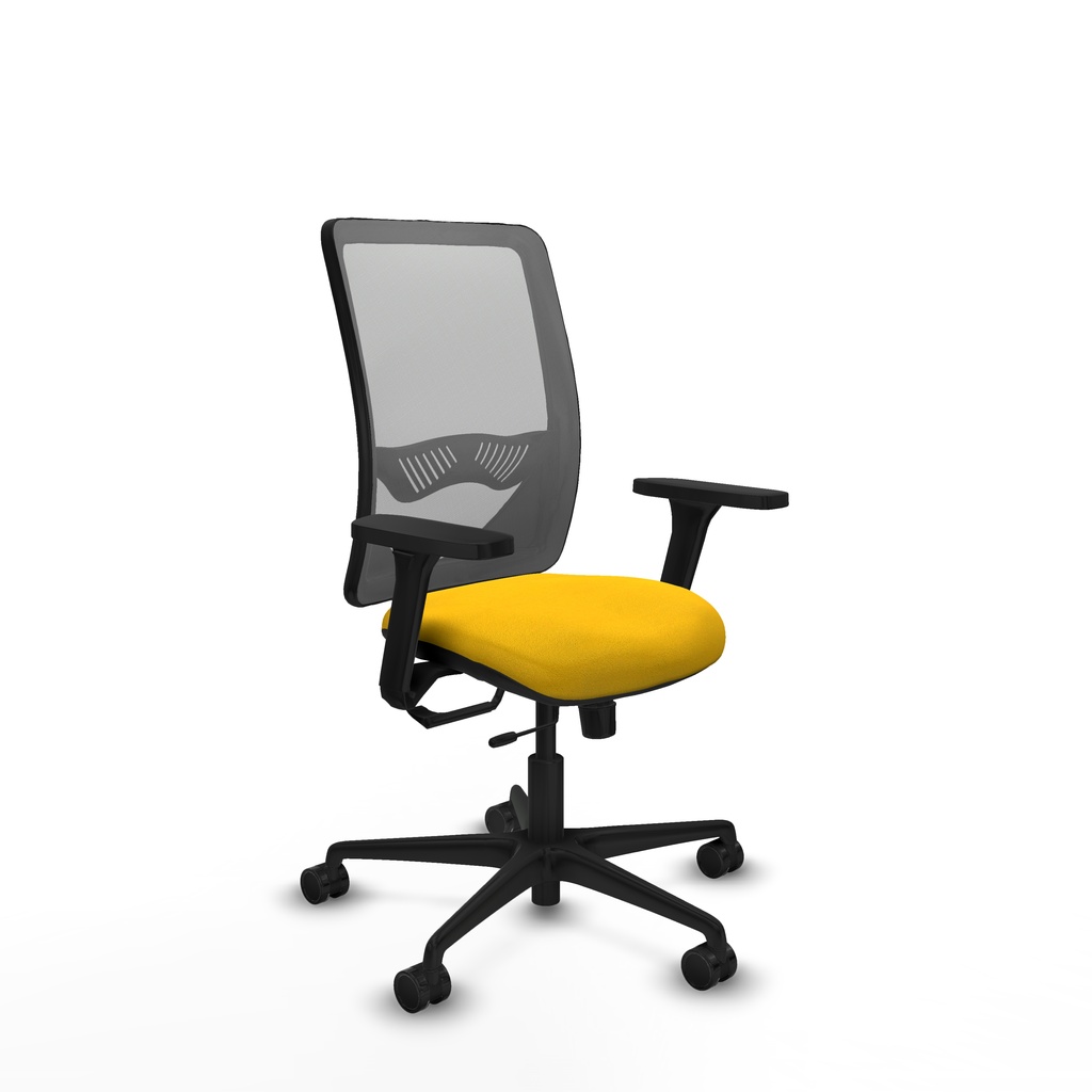 Zulema traslack malla gris bali amarillo brazos 3D base nailon  ruedas 65mm nailon
