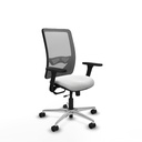 Zulema traslack malla gris bali blanco brazos 3D base aluminio  ruedas 65mm nailon