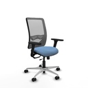 Zulema traslack malla gris bali azul cielo brazos 3D base aluminio  ruedas 65mm nailon